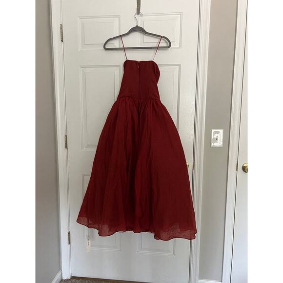 NWT Reformation Rosy Dress in Rusty Red Size 6 Wedding Guest Black Tie - Picture 6 of 9